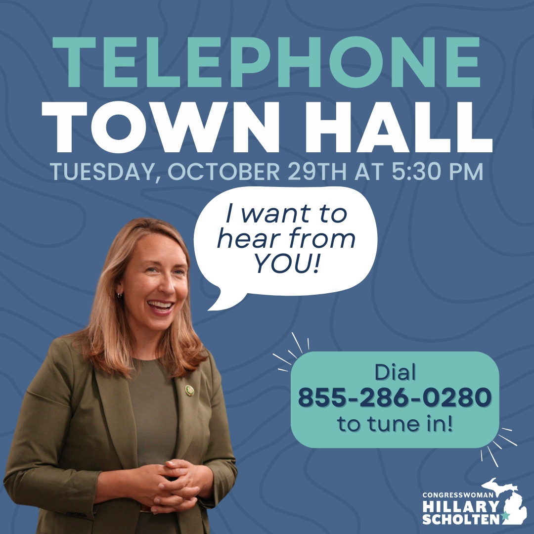 Telephone Town Hall - October 29th at 5:30 PM
