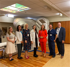 Congresswoman Scholten at Trinity Health Lacks Cancer Center