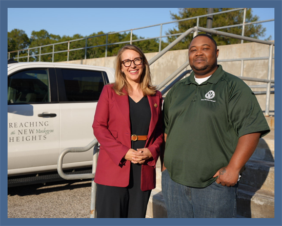 Congresswoman Scholten with Derrick Johnson