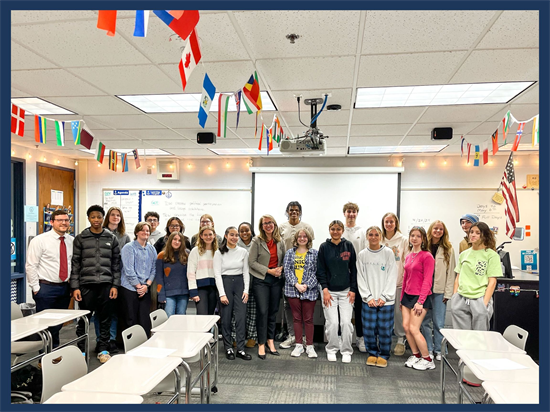 Rep. Scholten Visits Mona Shores HS