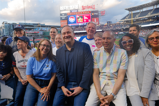 Congresswoman Scholten at the Congressional Baseball Game