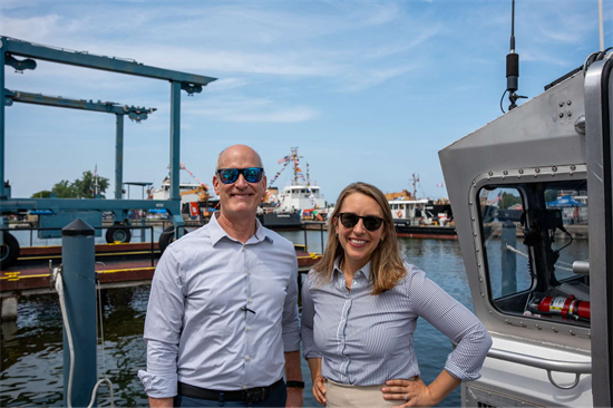 Congresswoman Scholten and Congressman Larsen at the 100th Annual Coast Guard Festival