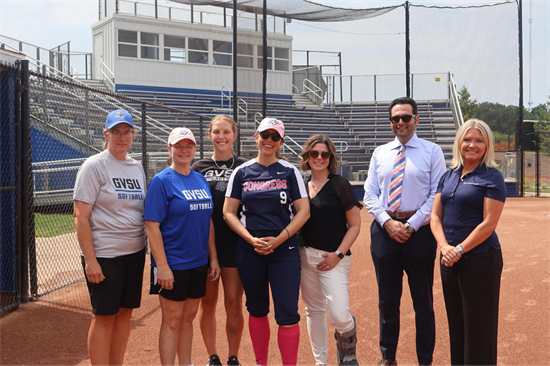 Congresswoman Scholten at GVSU for softball practice