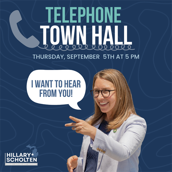 Telephone Town Hall - September 5th at 5 PM
