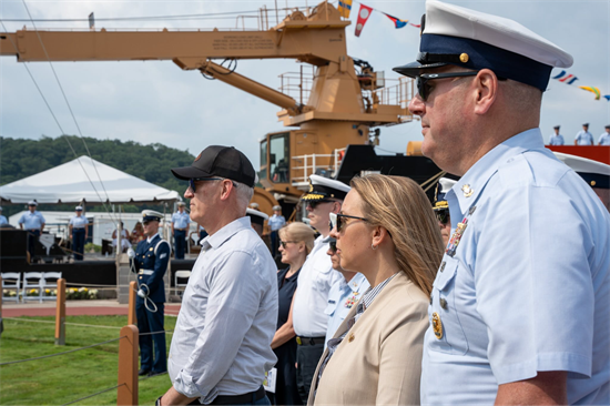 Congresswoman Scholten and Congressman Larsen at the Memorial Service