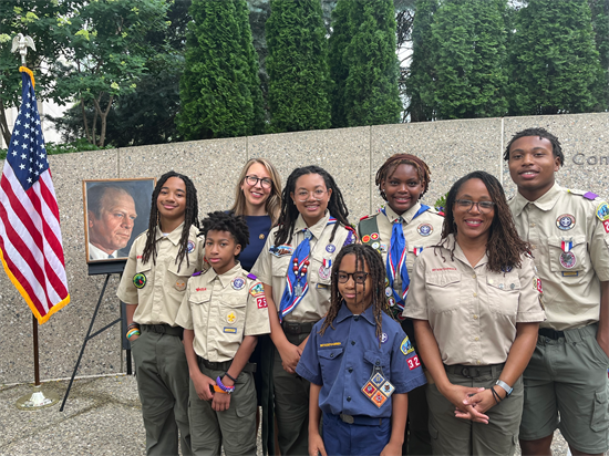 Congresswoman Scholten with Grand Rapids Scout Troop